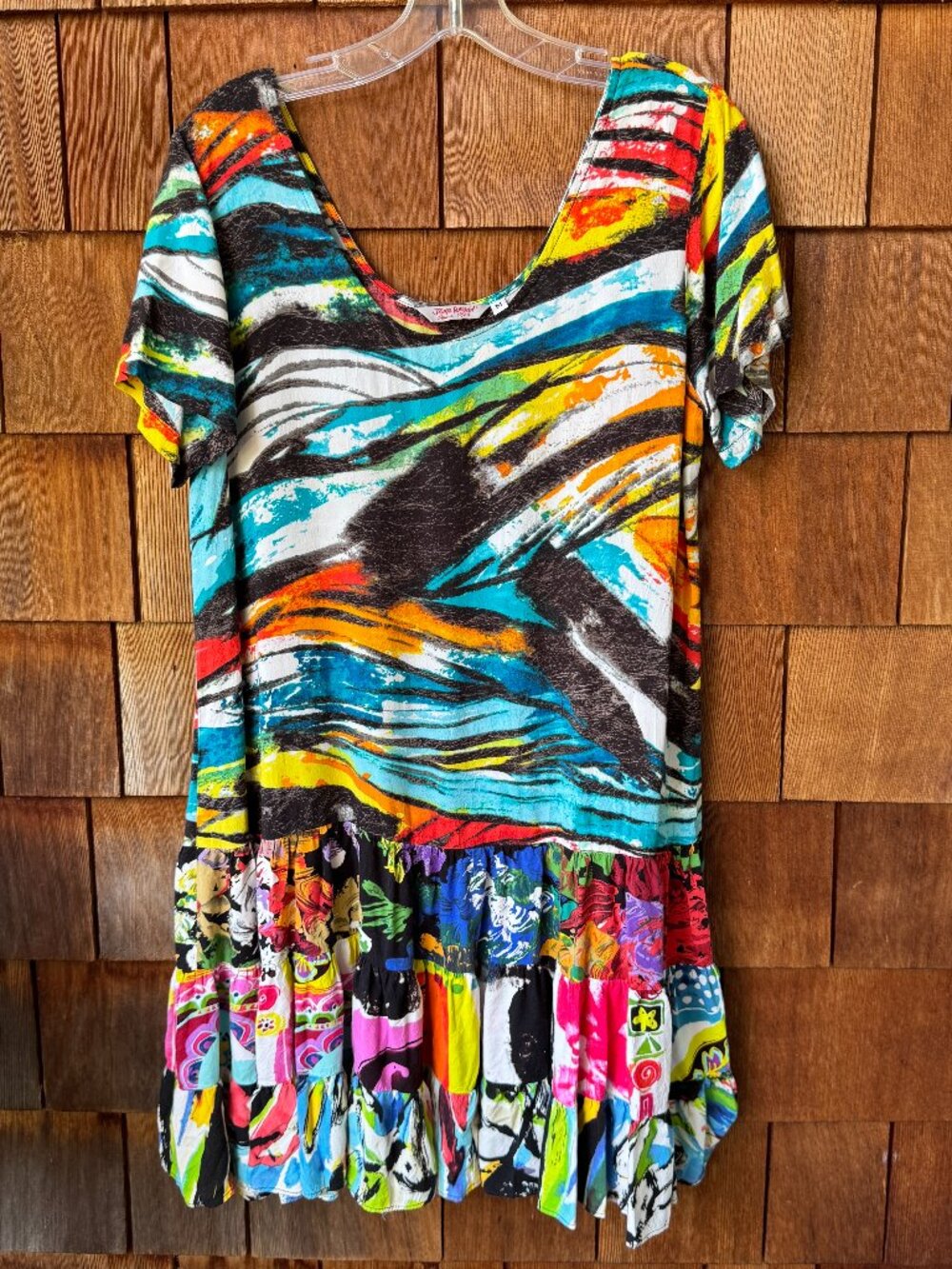 EUC Jams World Rainbow Short Sleeve Hattie Dress in Women's Medium